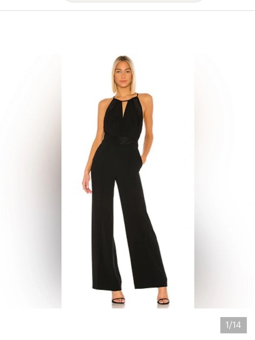 Black Diane Von Furstenberg Ireland wide-leg Jumpsuit Size 4